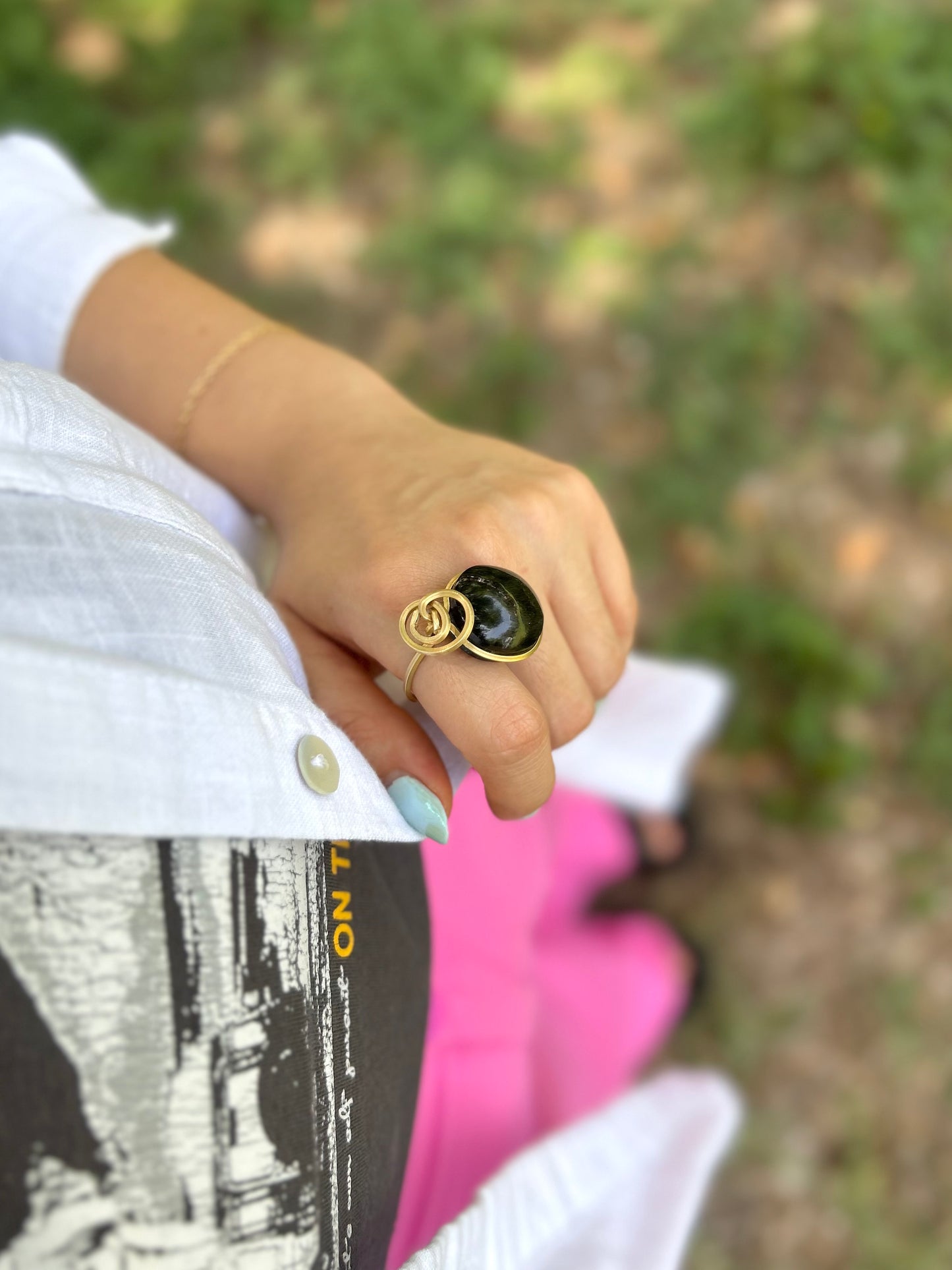 Anillo Obsidiana Negra