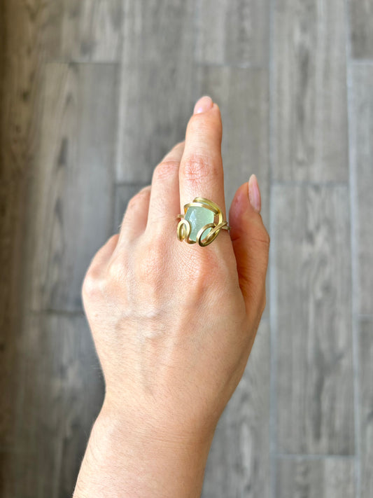 Anillo Aguamarina