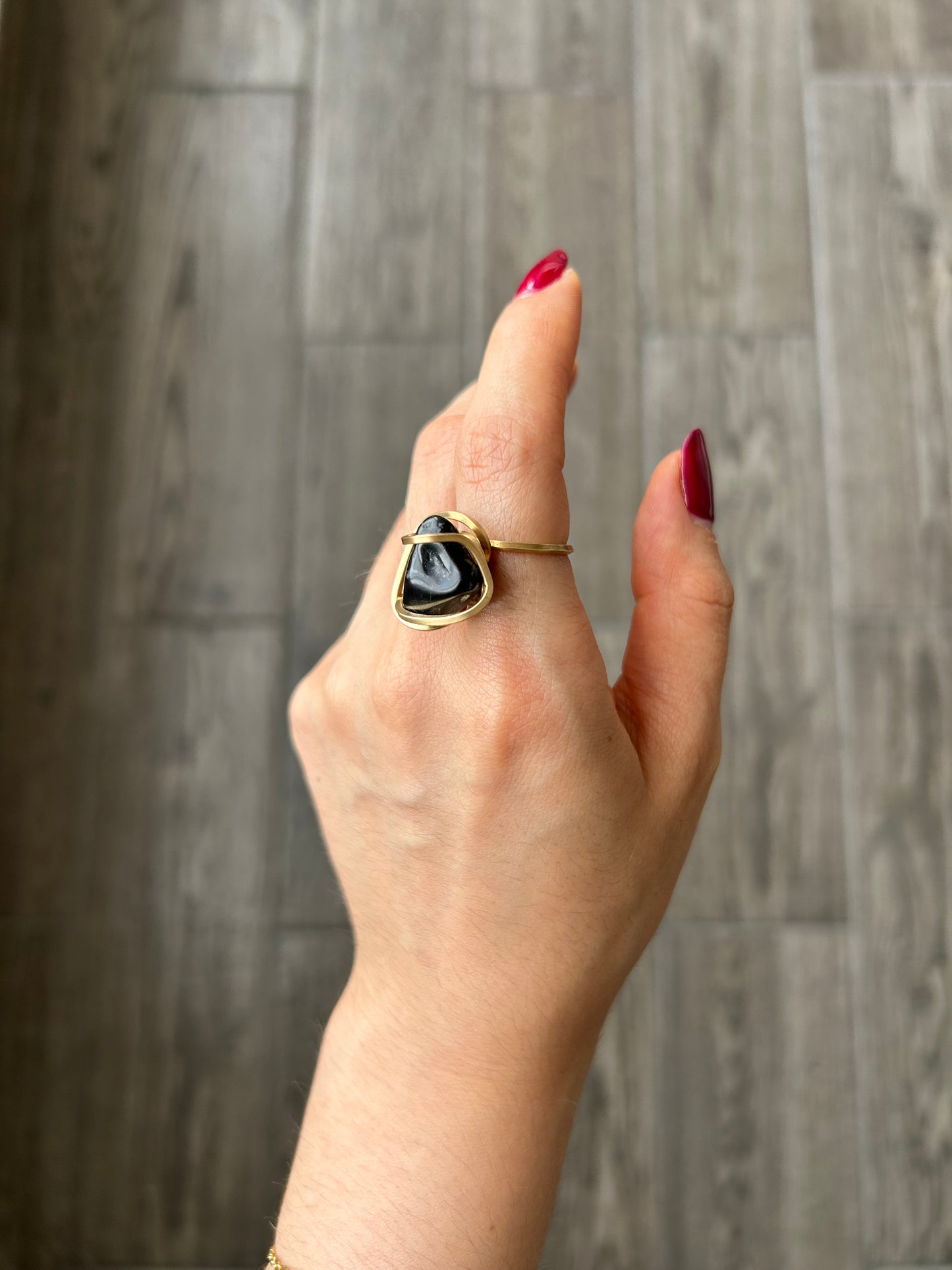 Anillo Obsidiana Negra