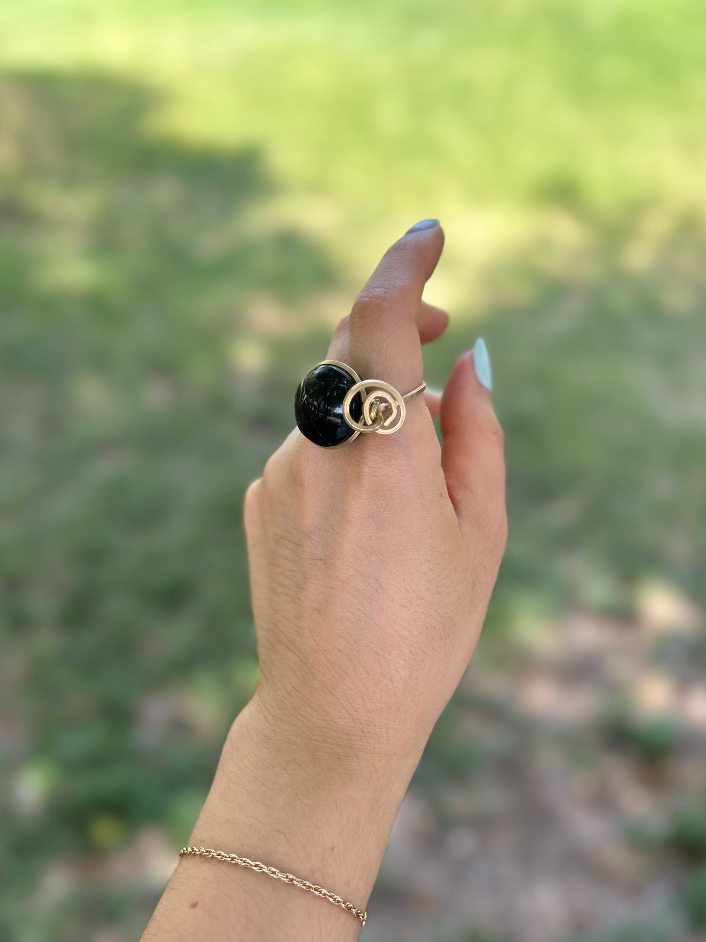 Anillo Obsidiana Negra