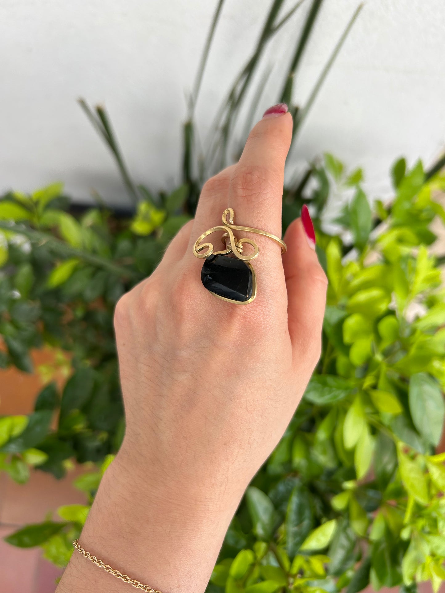 Anillo Obsidiana Negra