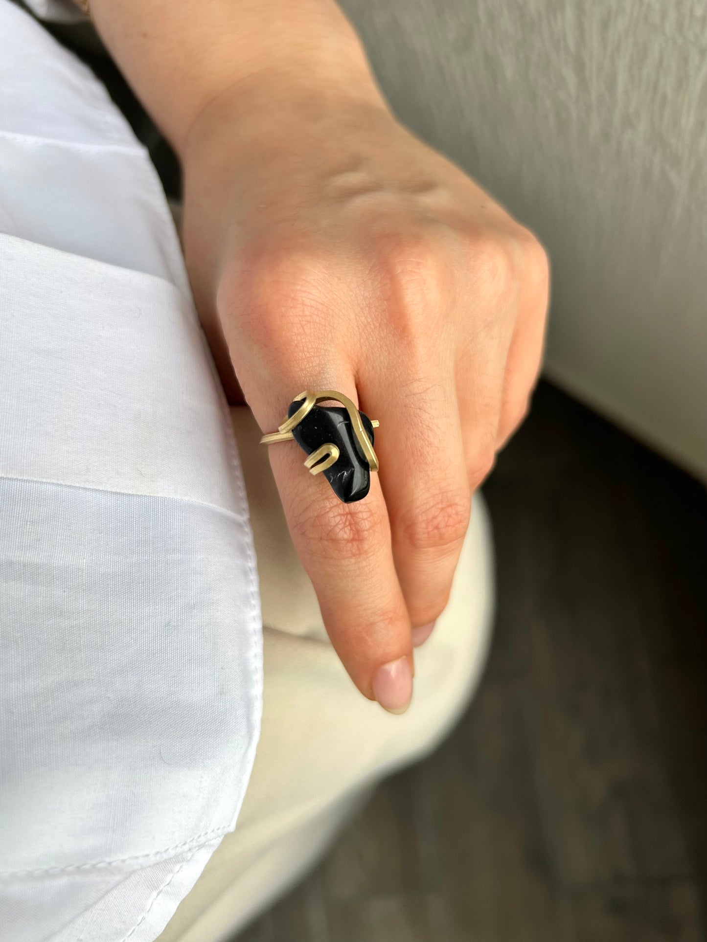 Anillo Obsidiana Negra