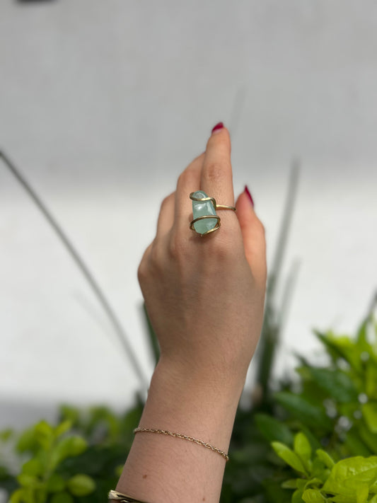 Anillo Aguamarina