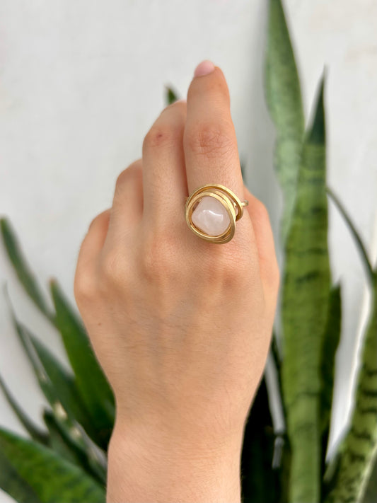 Anillo Cuarzo Rosa