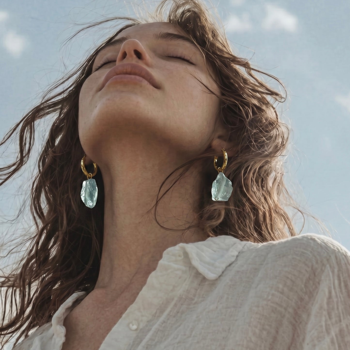 Aretes Aguamarina