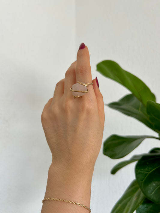 Anillo Cuarzo Rosa