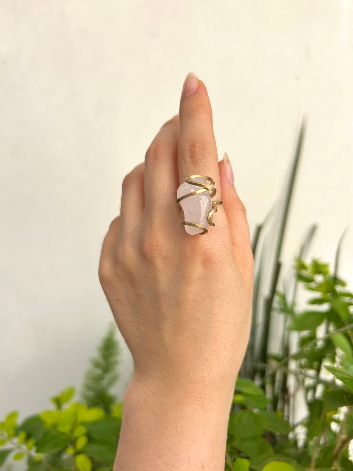 Anillo Cuarzo Rosa