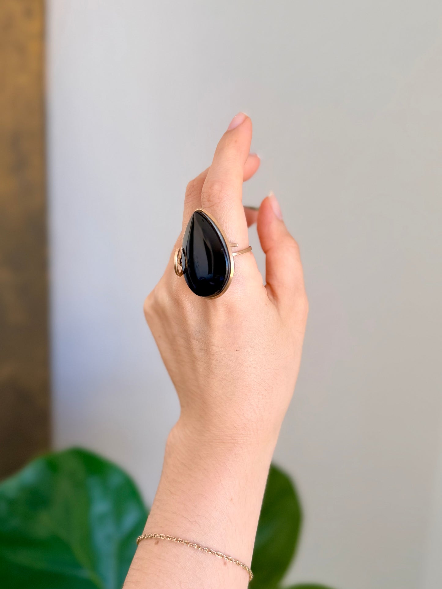 Anillo Obsidiana Negra