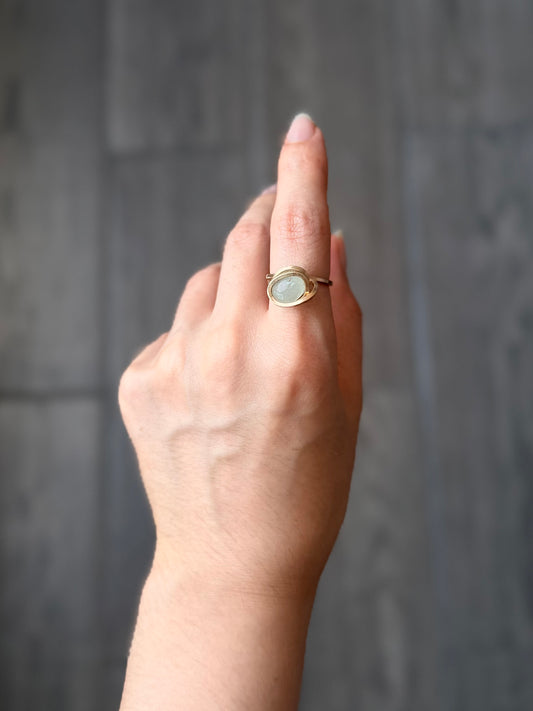 Anillo Aguamarina