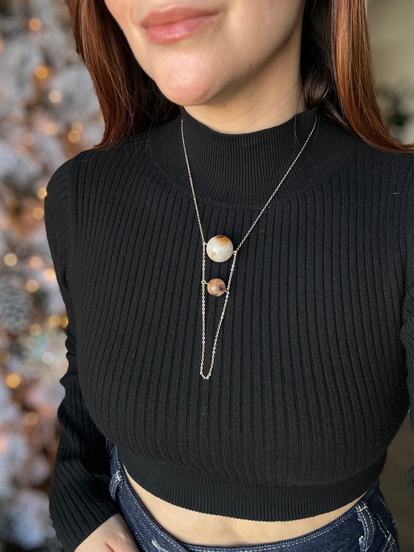 Collar Agata Gris Dúo