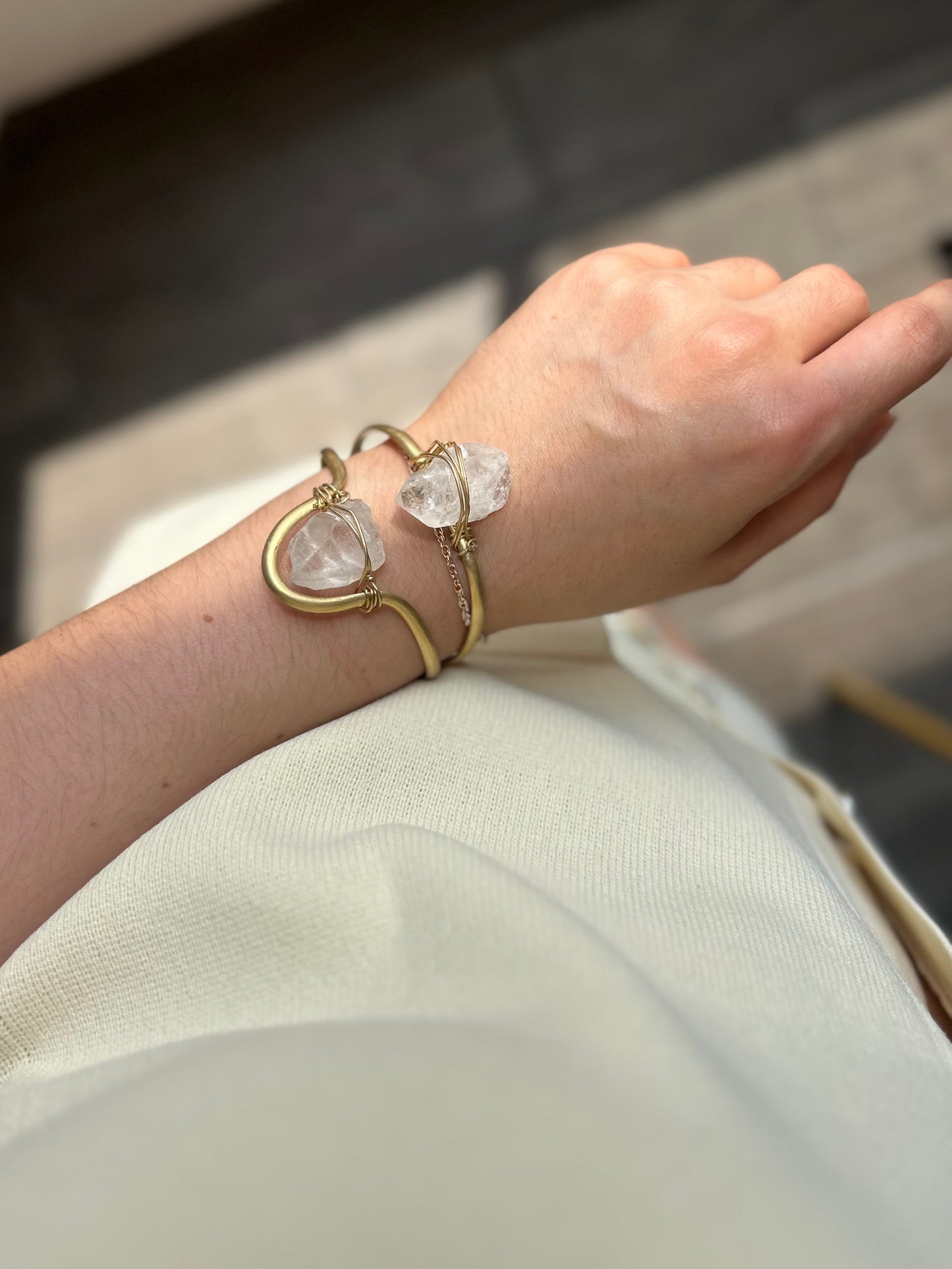 Brazalete Cuarzo Transparente