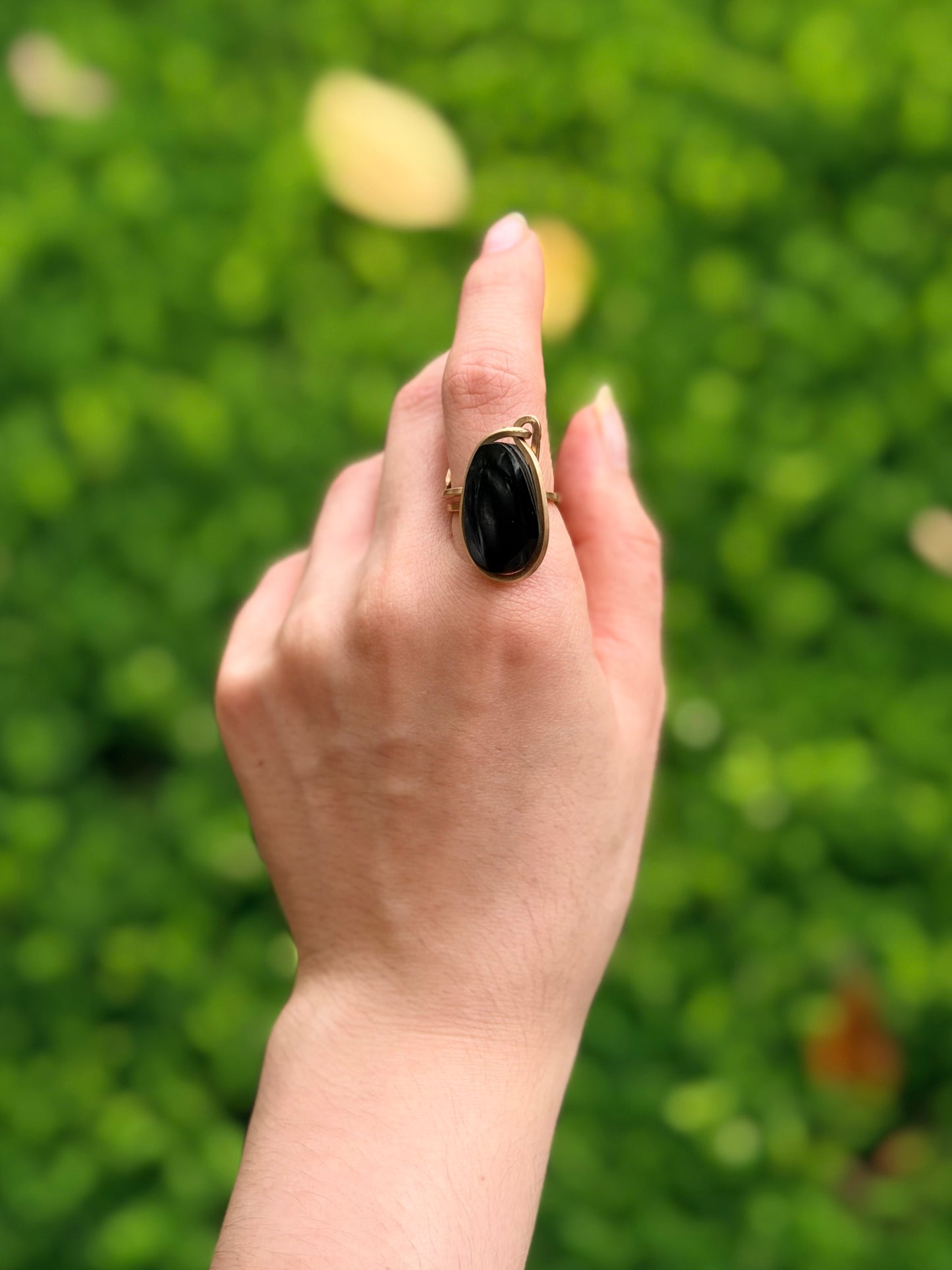 Anillo Obsidiana Negra
