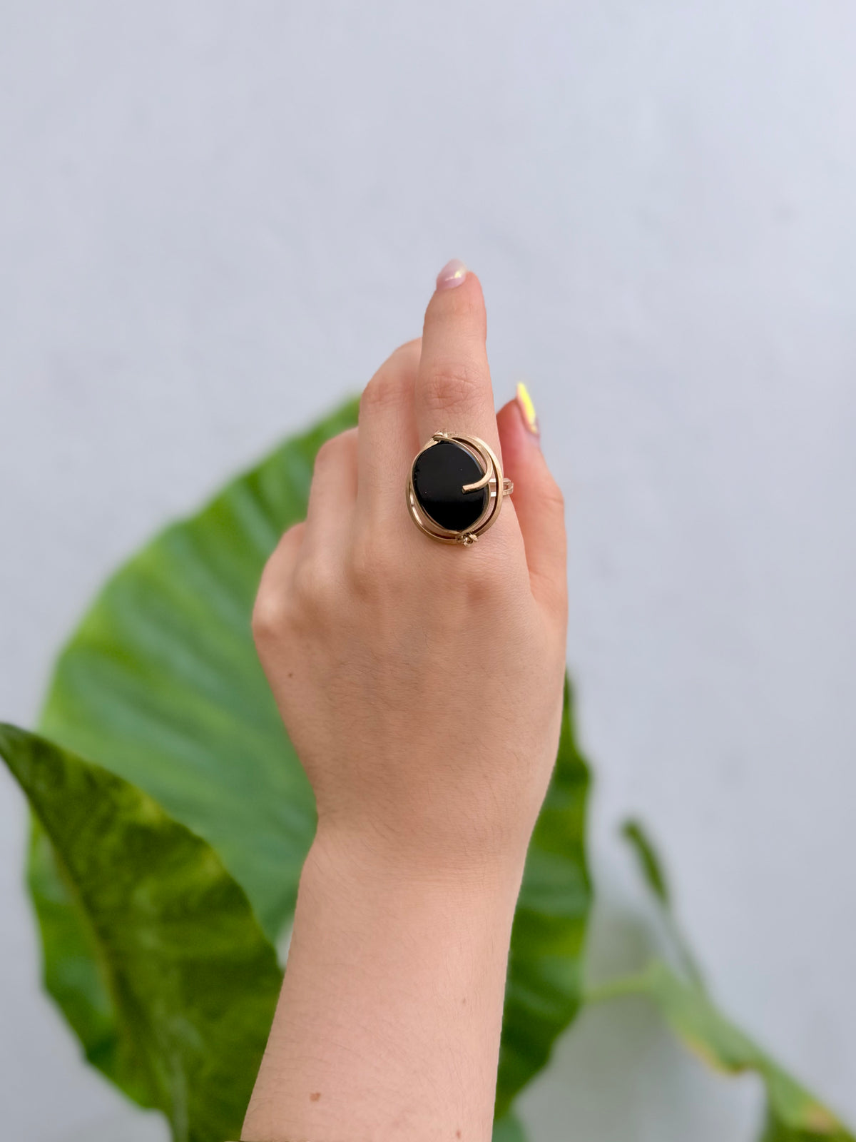 Anillo Obsidiana Negra
