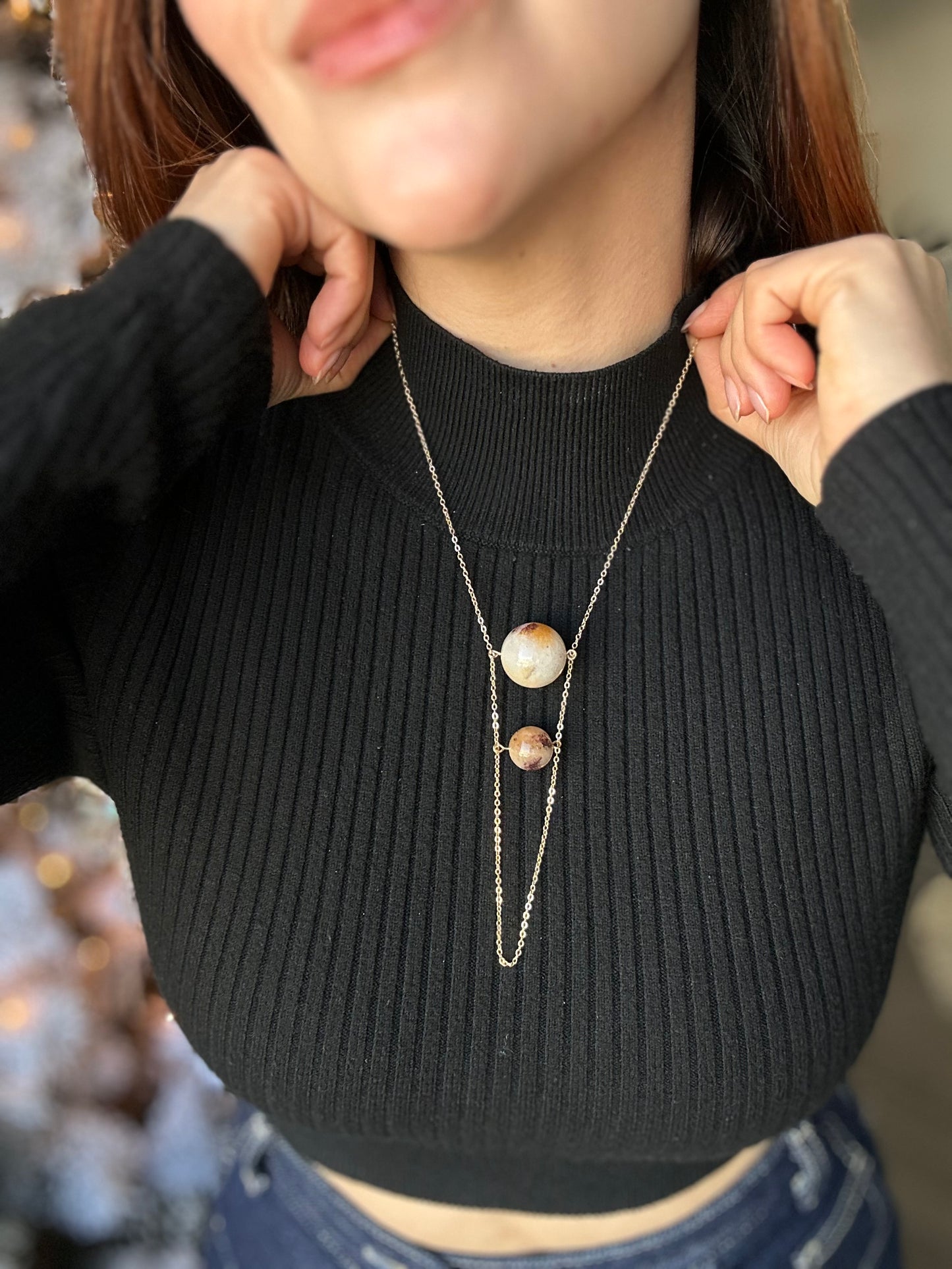 Collar Agata Gris Dúo