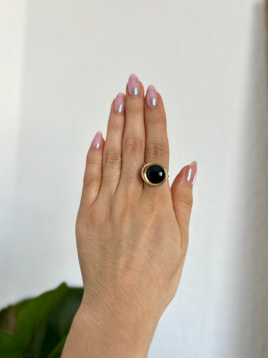 Anillo Obsidiana Negra