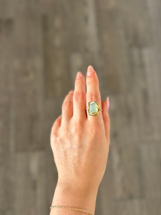 Anillo Aguamarina