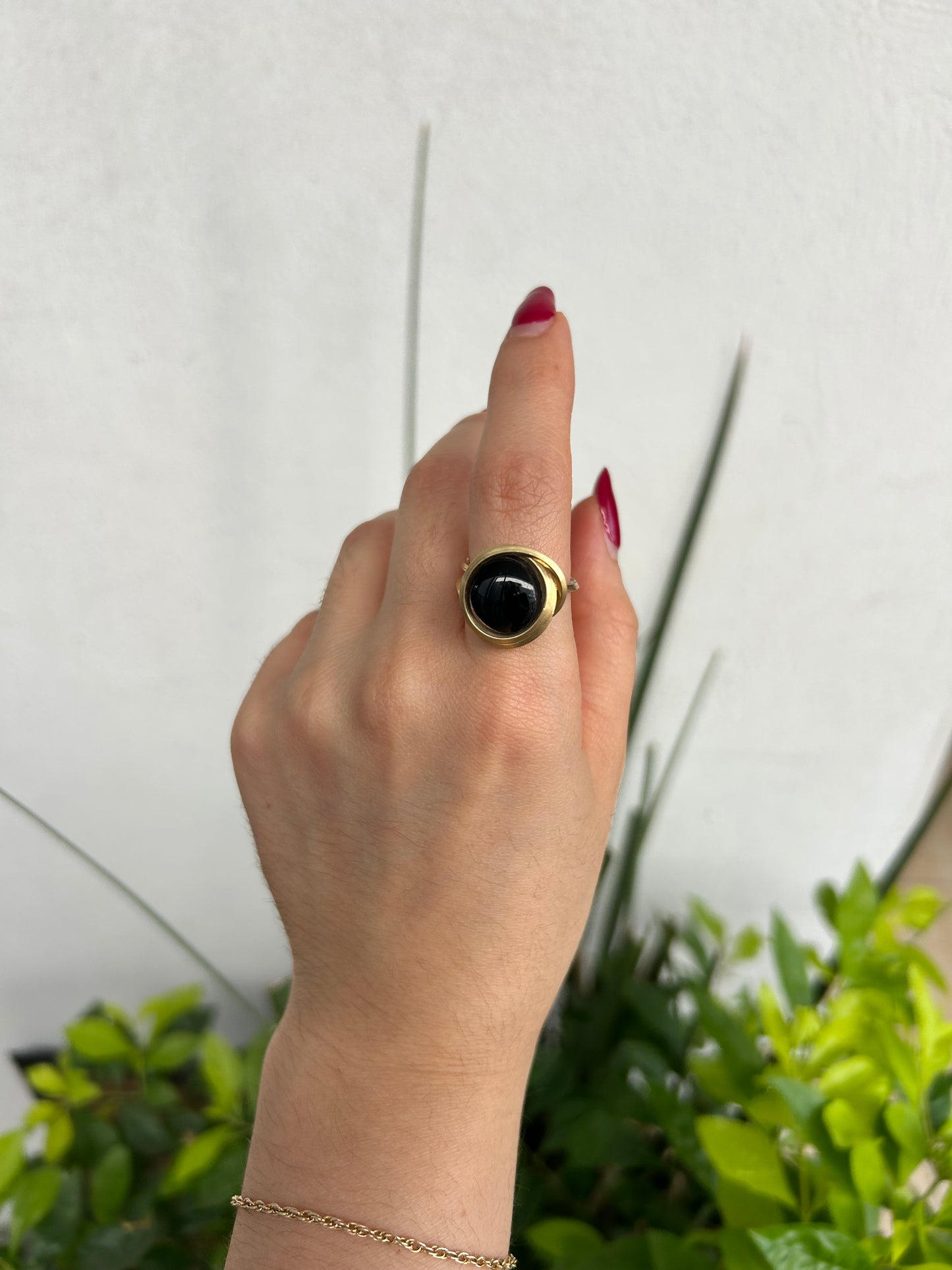 Anillo Obsidiana Negra