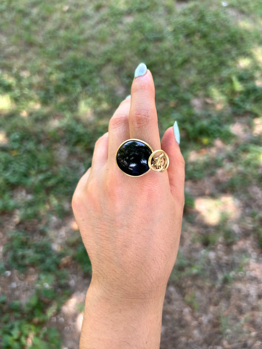 Anillo Obsidiana Negra