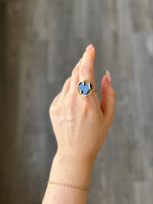 Anillo Obsidiana Negra