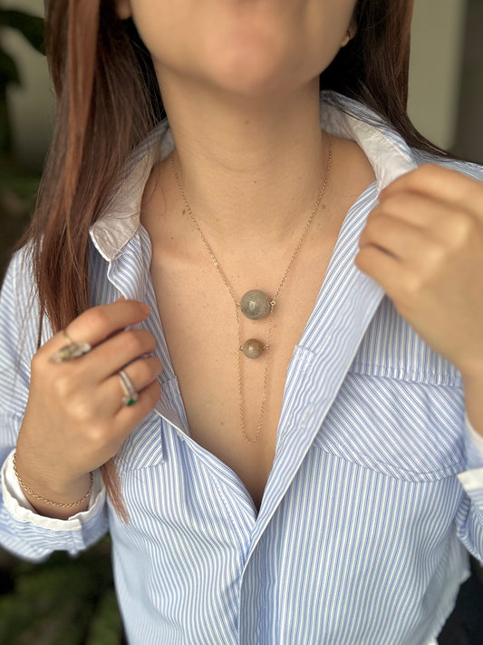 Collar Agata Gris Dúo