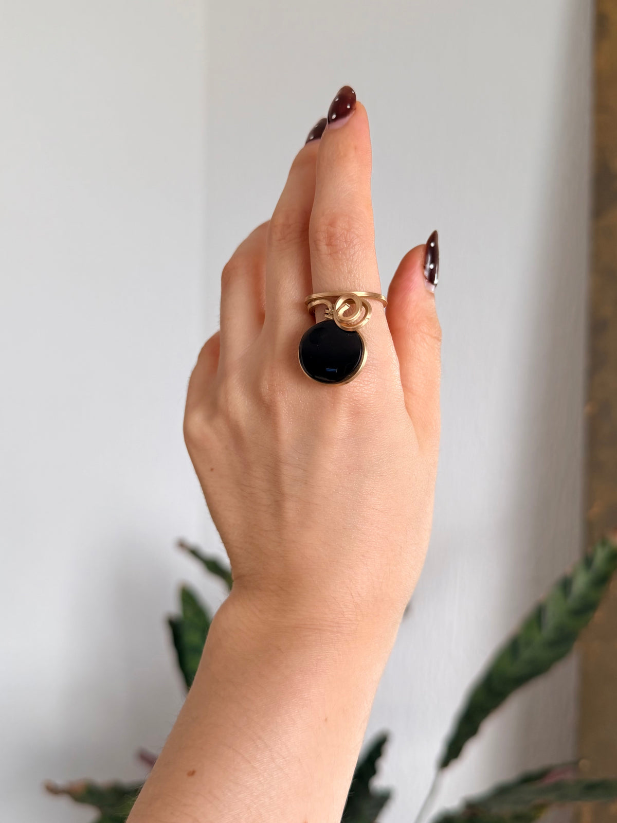 Anillo Obsidiana Negra