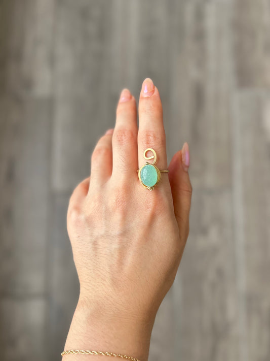 Anillo Aguamarina