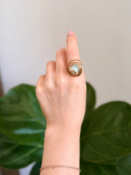 Anillo Aguamarina