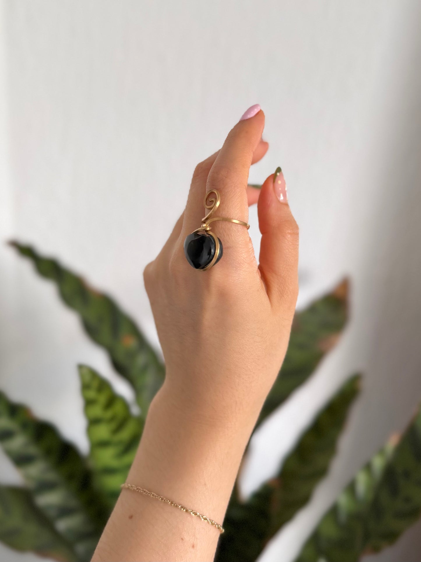 Anillo Obsidiana Negra