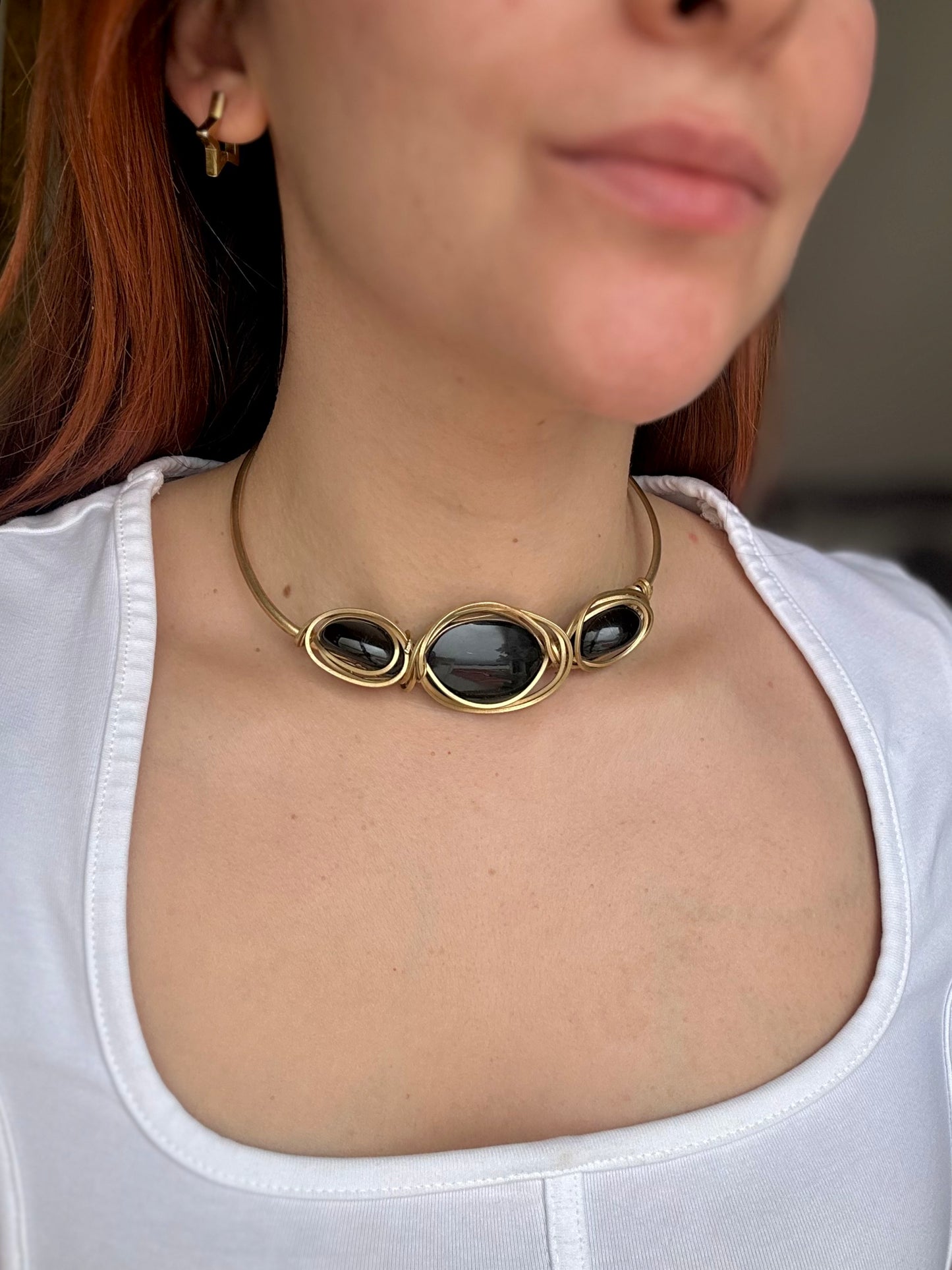 Collar Obsidiana Negra