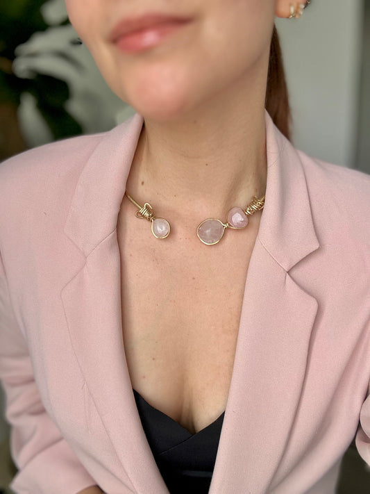 Collar Cuarzo Rosa