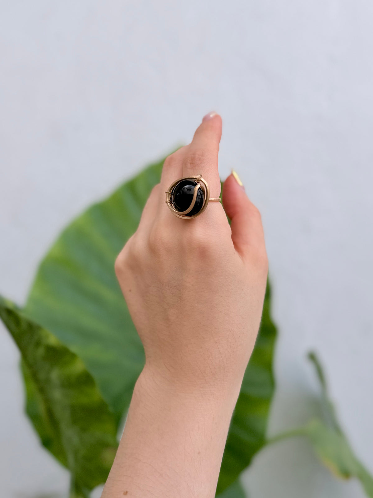 Anillo Obsidiana Negra