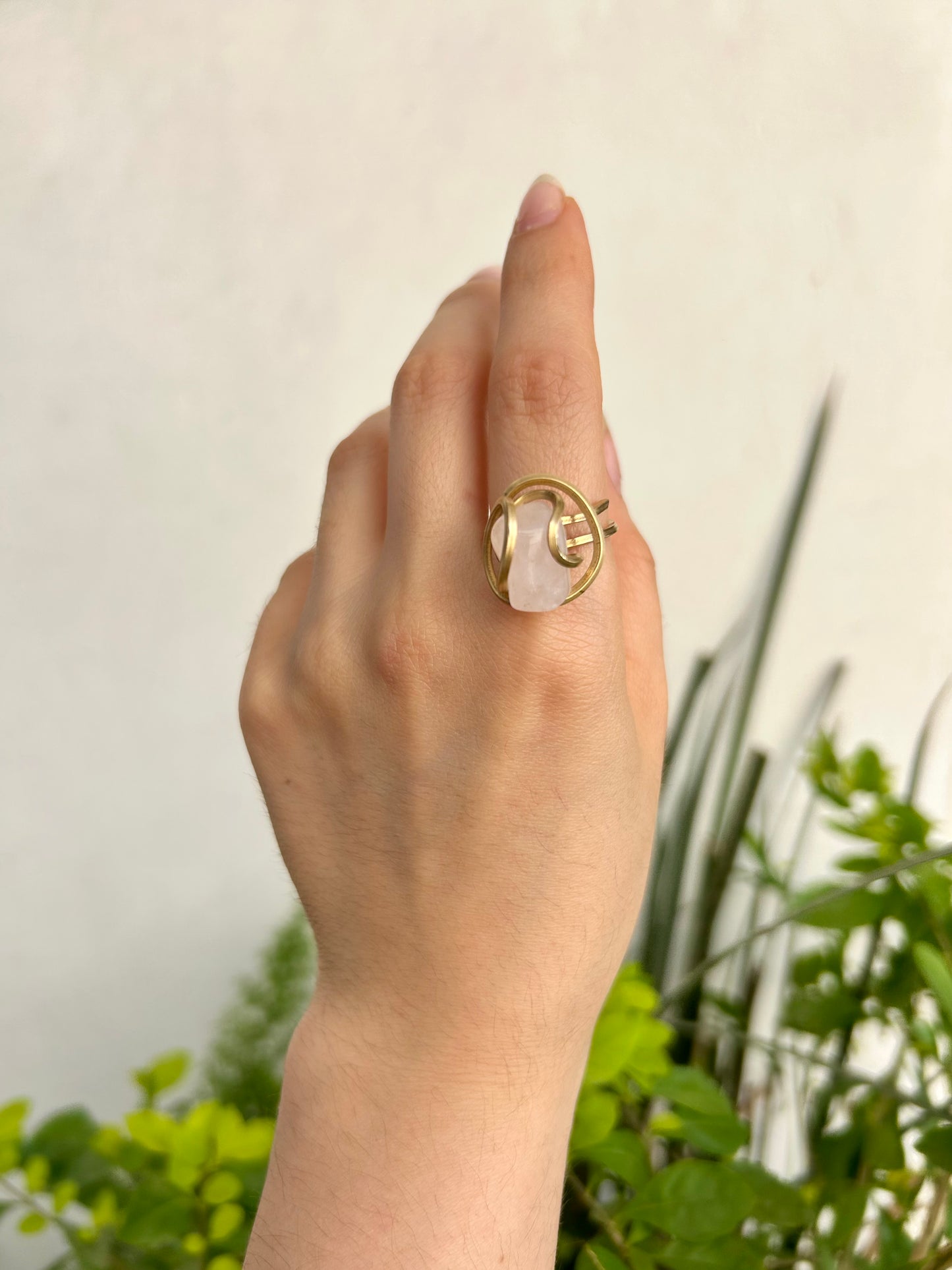 Anillo Cuarzo Rosa