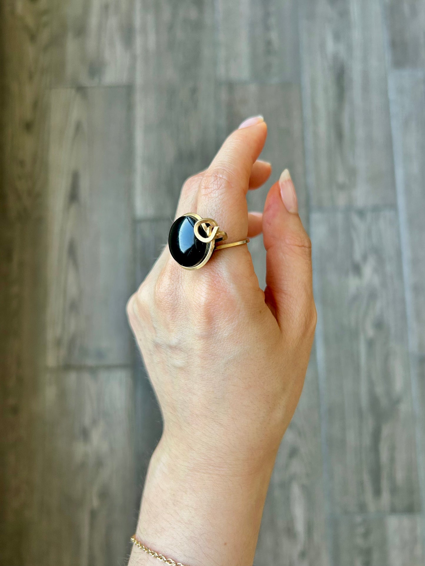 Anillo Obsidiana Negra