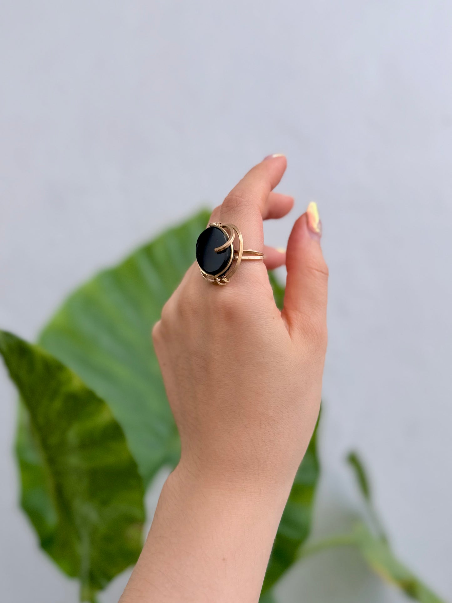 Anillo Obsidiana Negra
