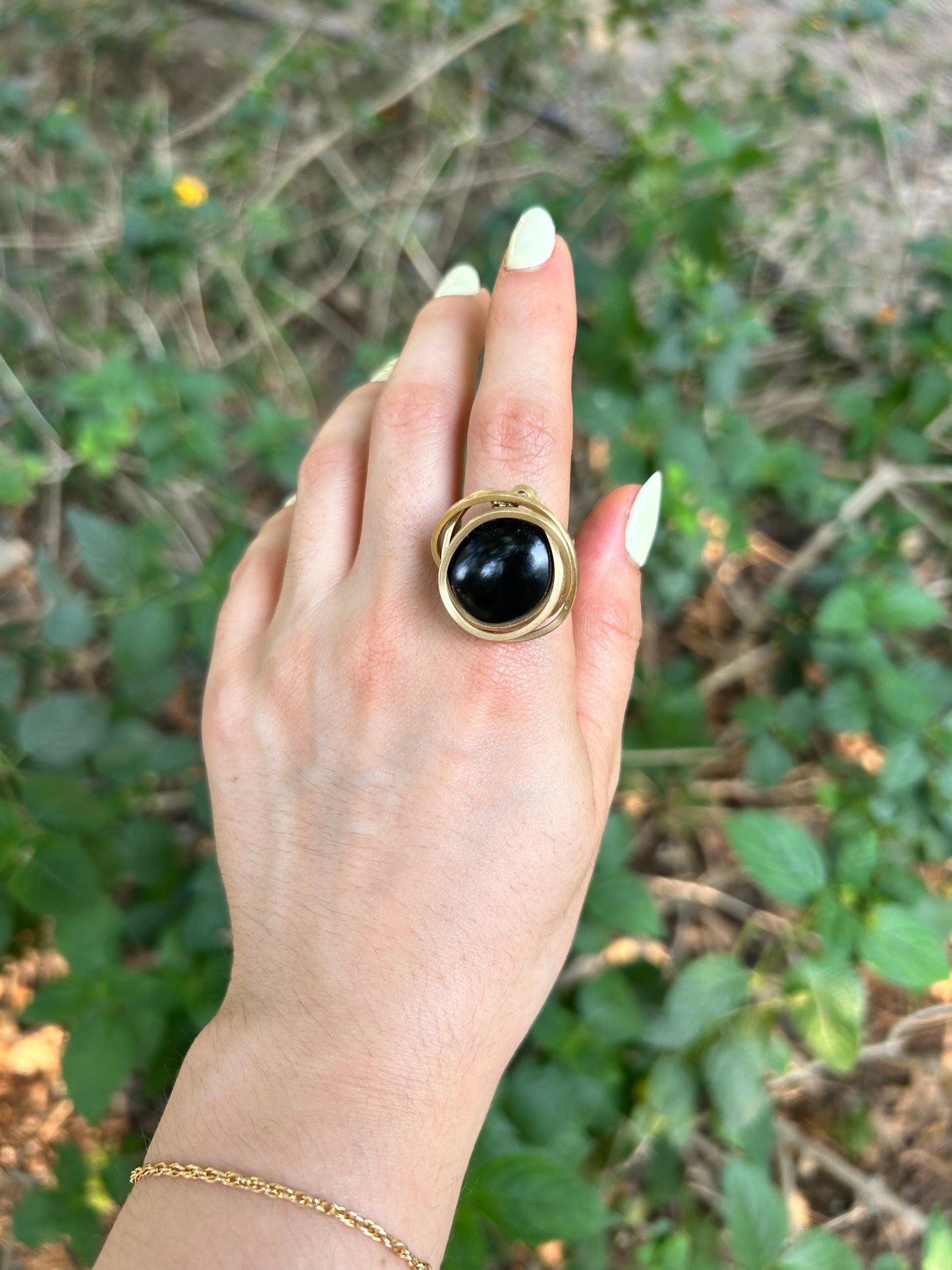 Anillo Obsidiana Negra