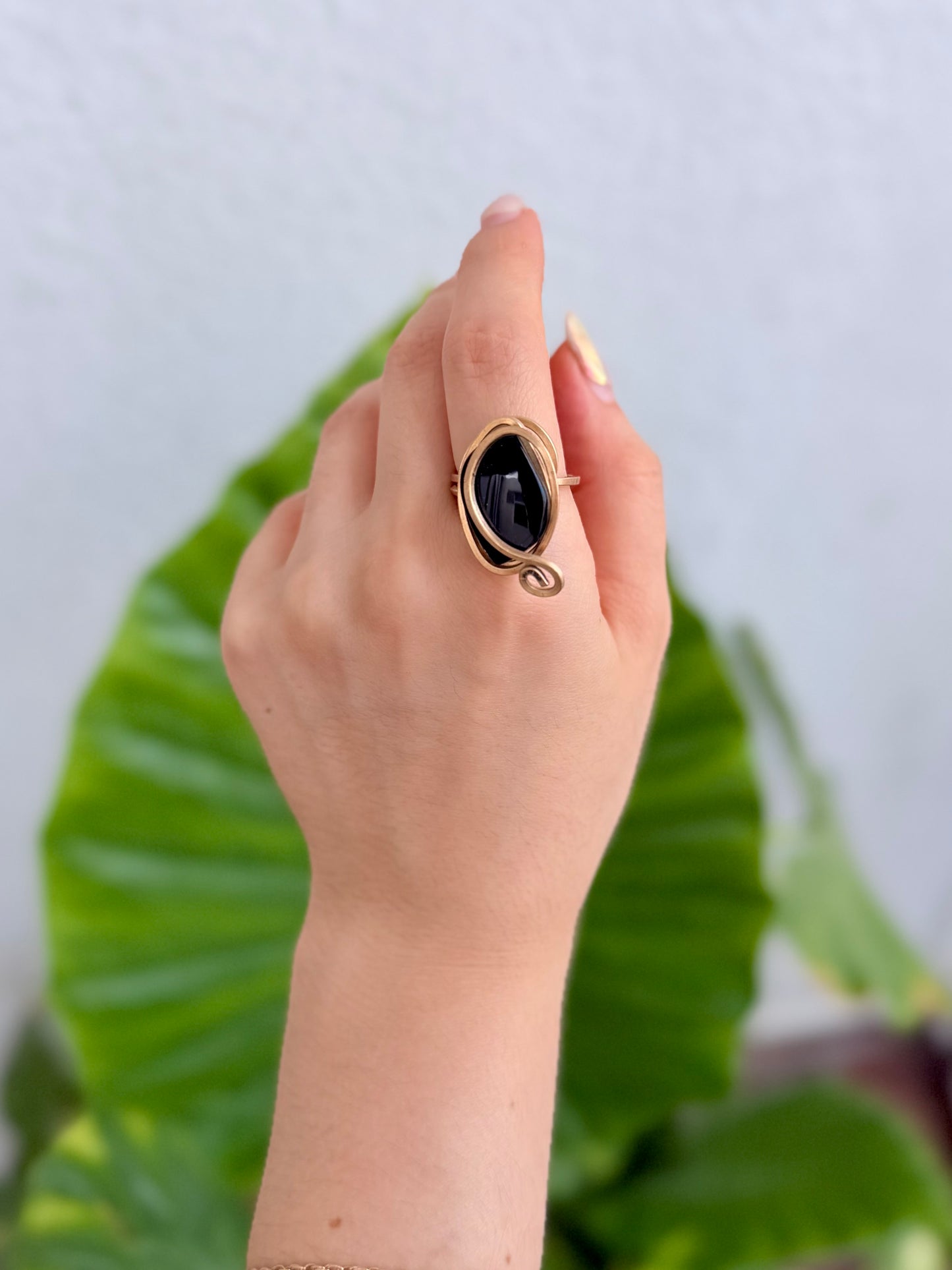 Anillo Obsidiana Negra