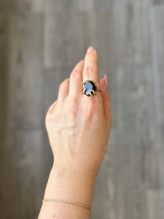 Anillo Obsidiana Negra