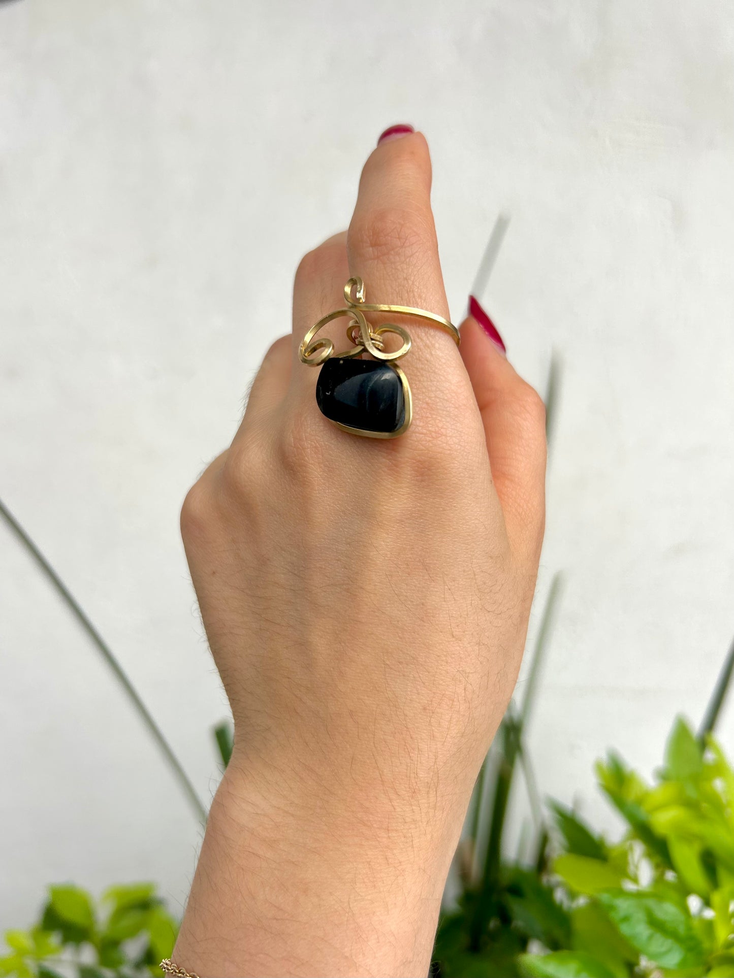 Anillo Obsidiana Negra