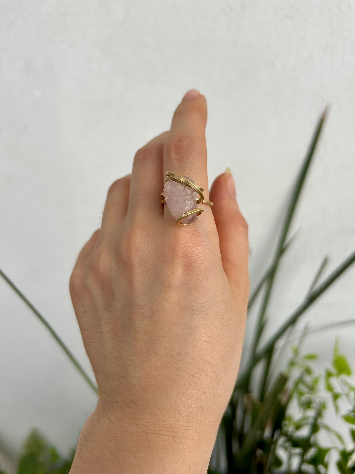 Anillo Cuarzo Rosa
