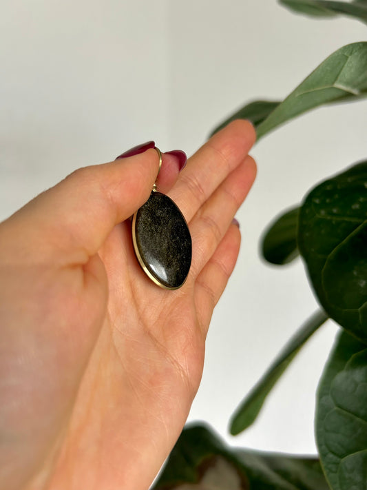 Dije Obsidiana Dorada