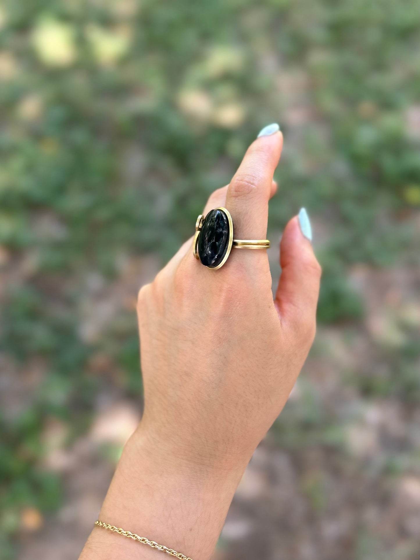 Anillo Obsidiana Negra