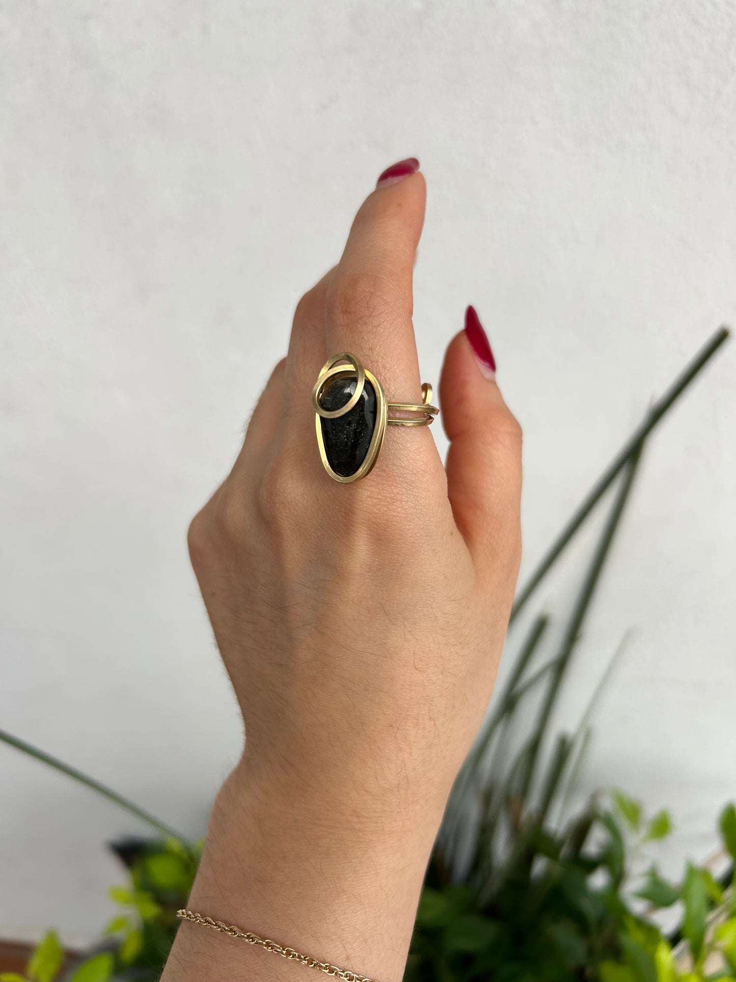 Anillo Obsidiana Negra