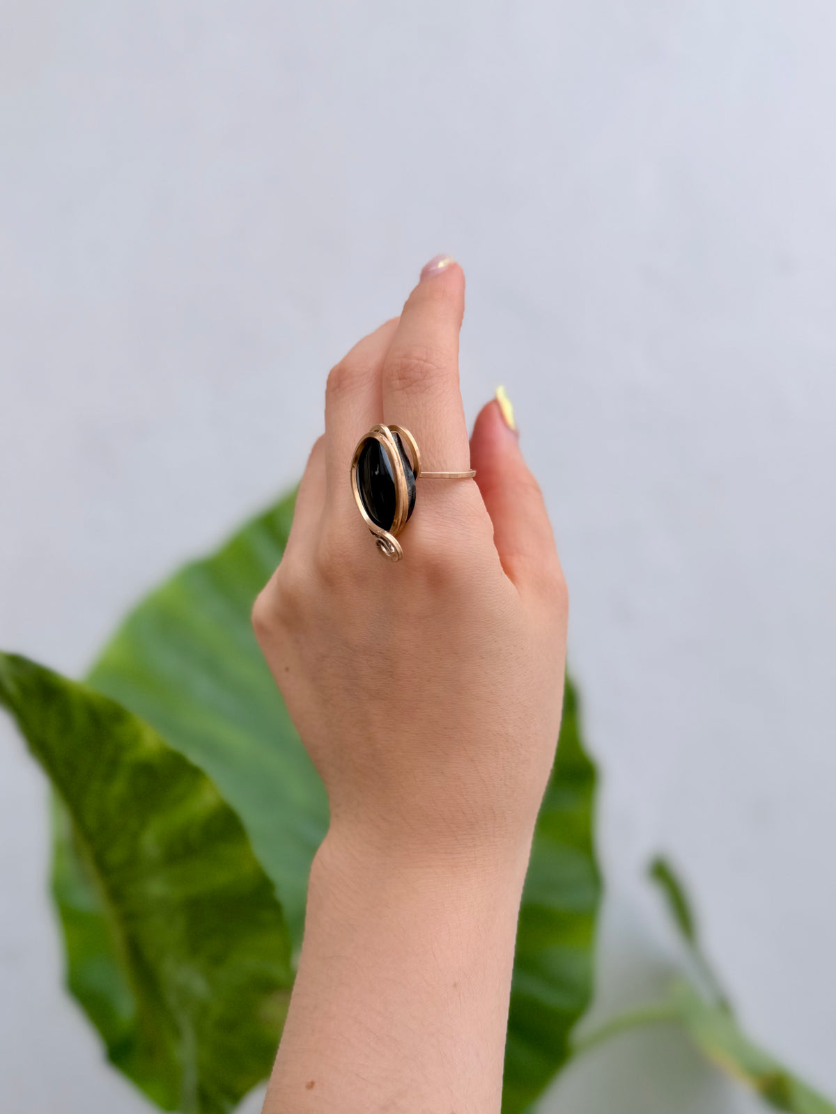 Anillo Obsidiana Negra