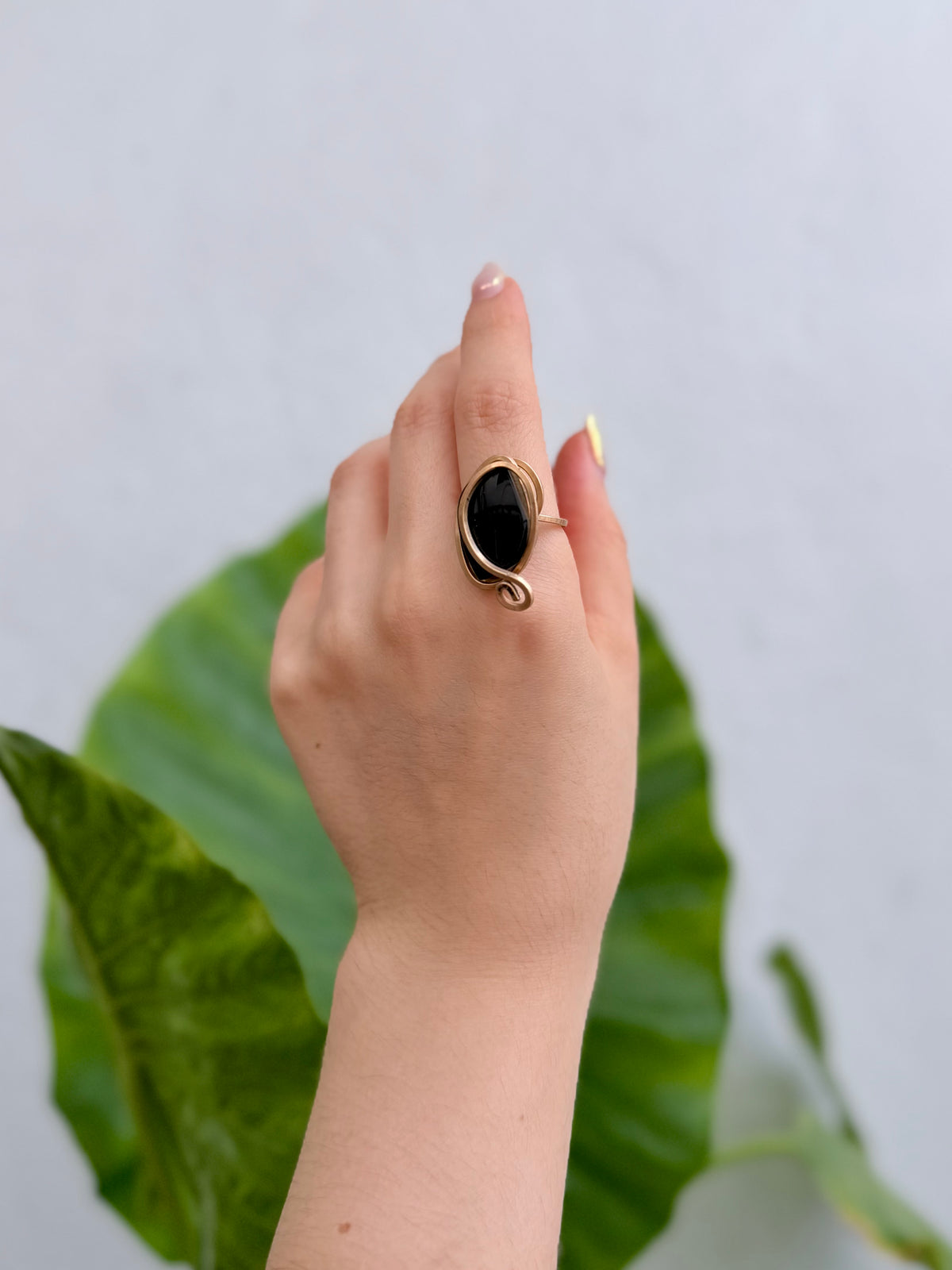 Anillo Obsidiana Negra