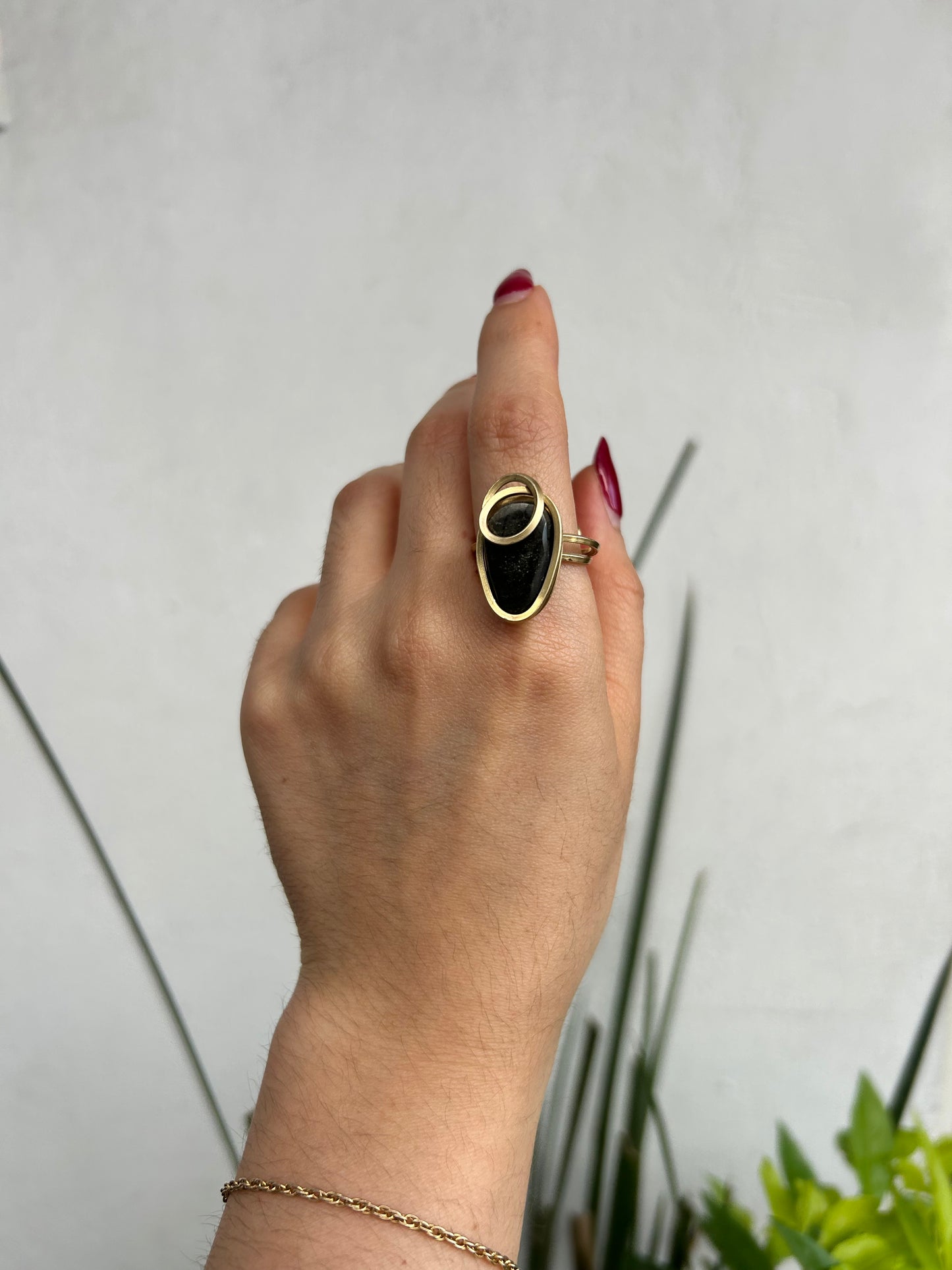 Anillo Obsidiana Negra