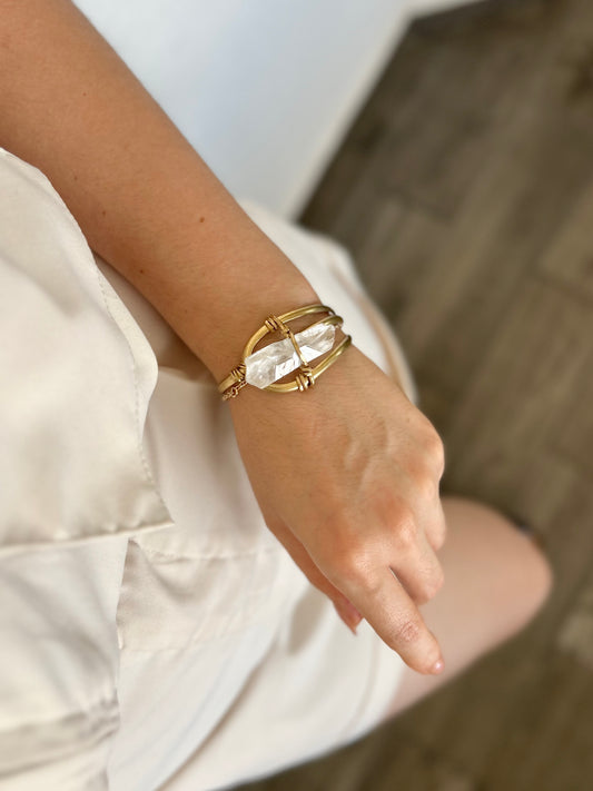 Brazalete Cuarzo Transparente