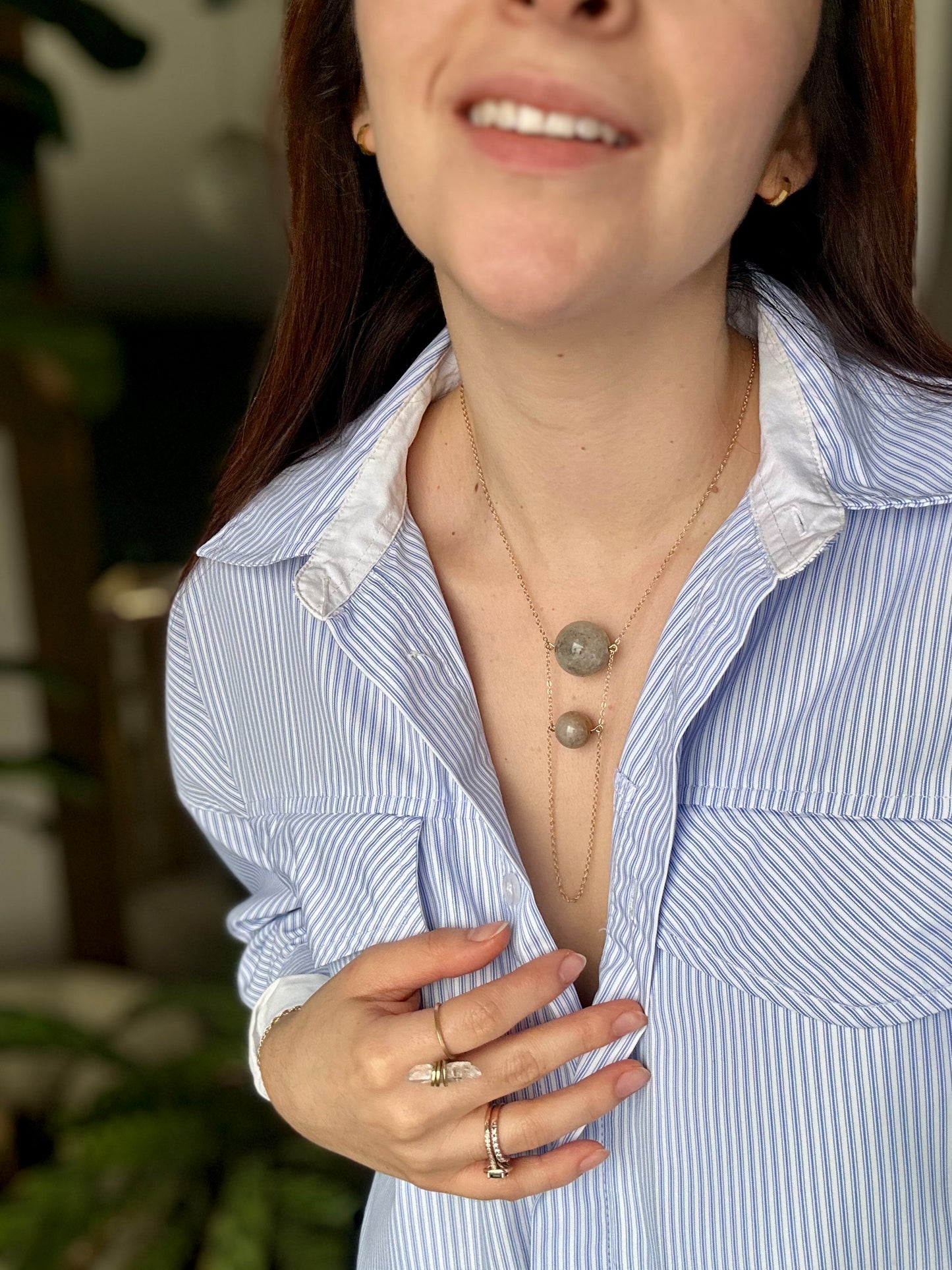 Collar Agata Gris Dúo