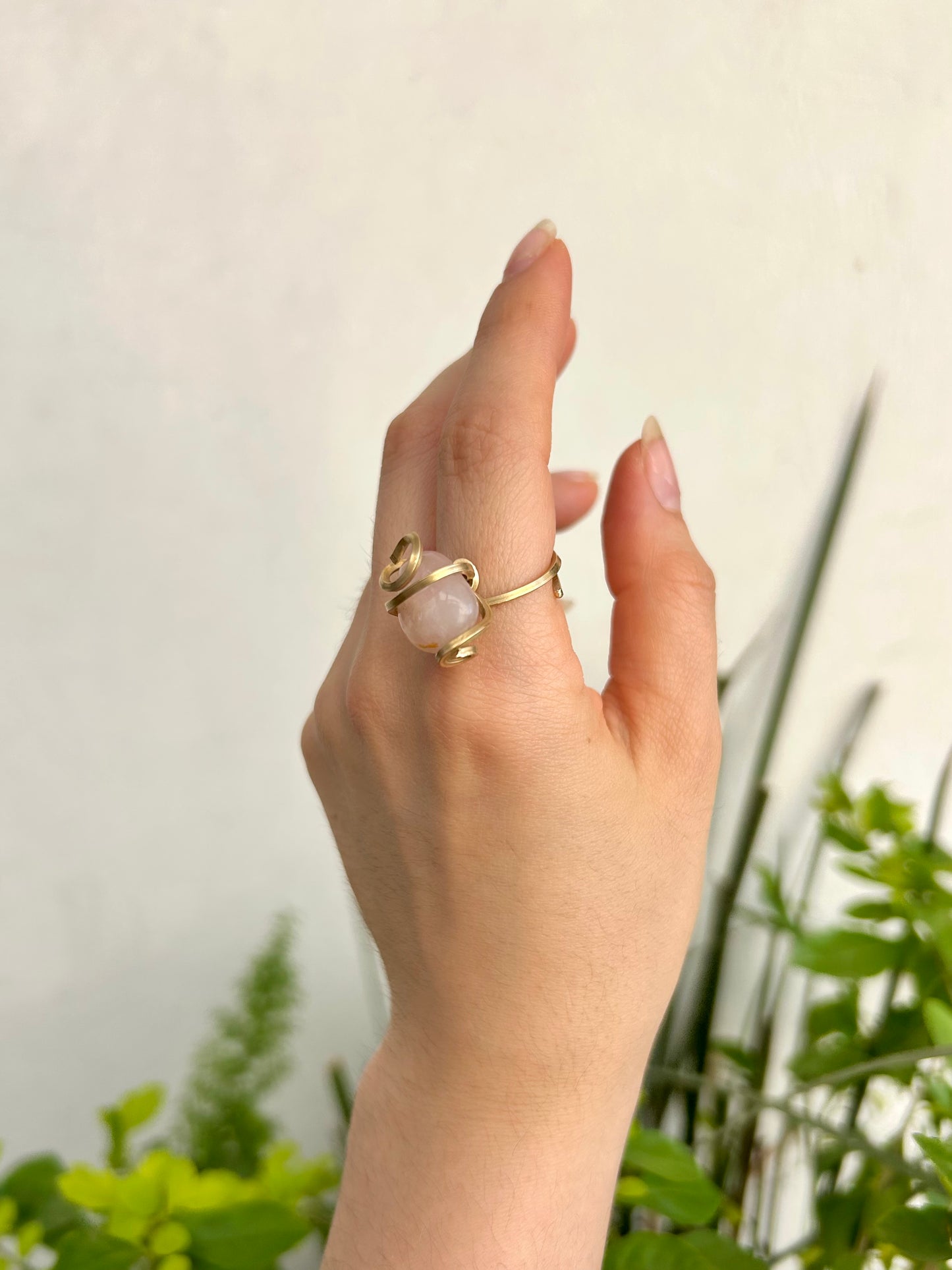 Anillo Cuarzo Rosa