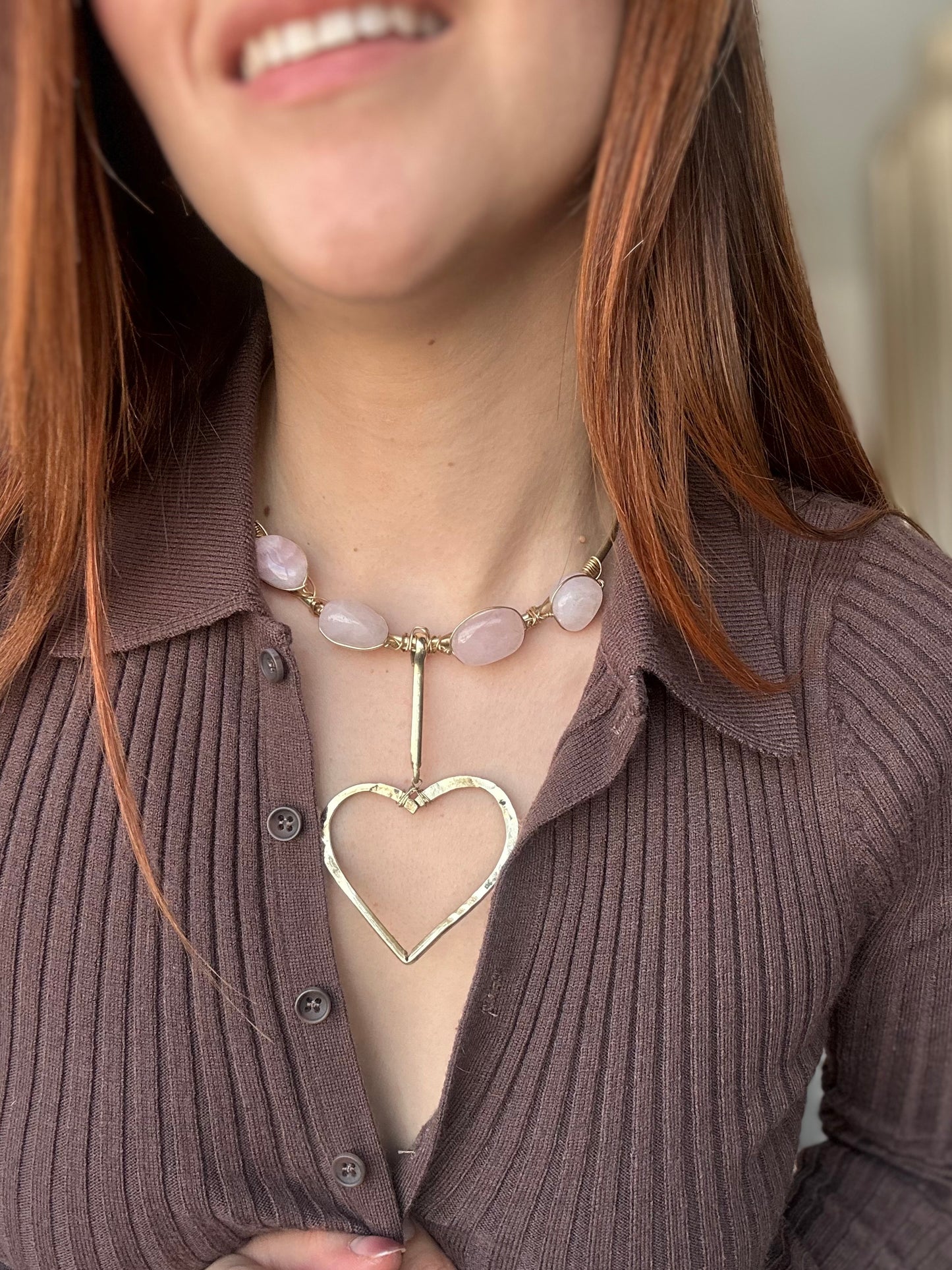 Collar Cuarzo Rosa