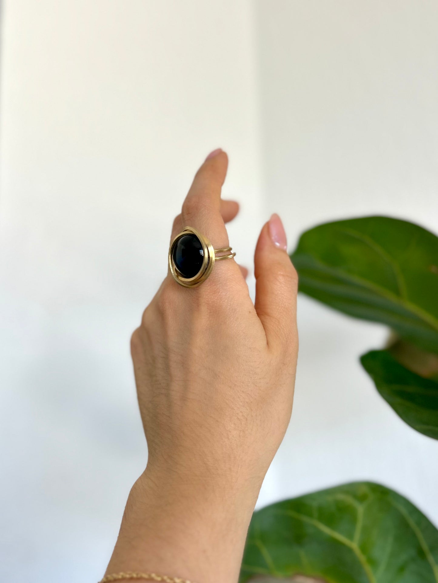 Anillo Obsidiana Negra